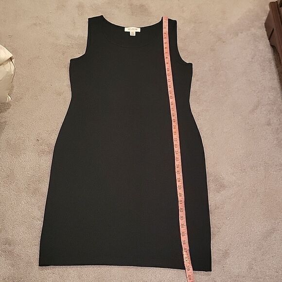 St. John Black wool blend sheath dress sz 8 - Picture 7 of 10